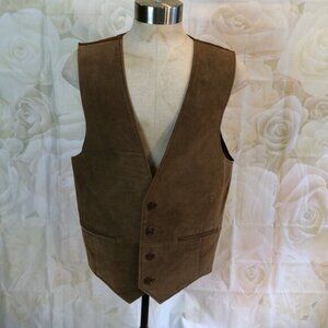Beyond Leather Vest Brown XL